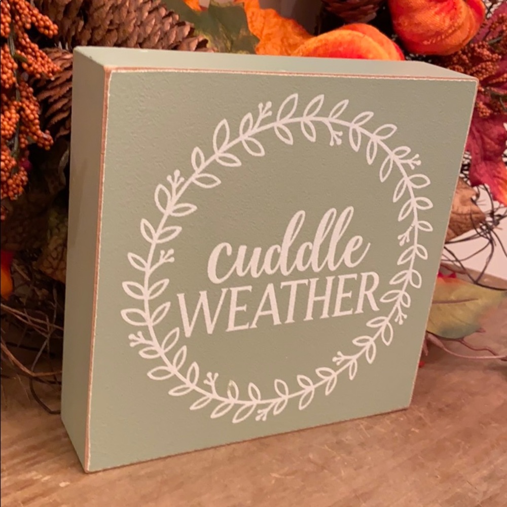 Last 1❗️Fall Harvest Farmhouse Cuddle Weather Sign - Picture 2 of 3